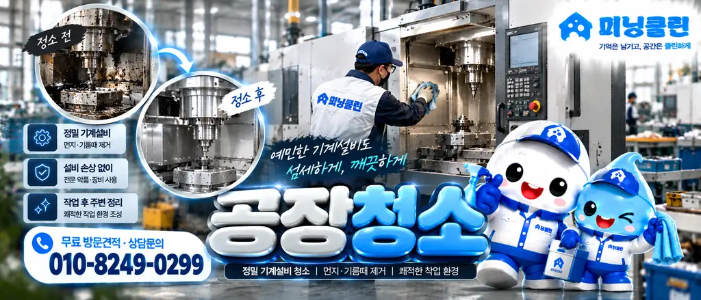 미닝클린 청소 서비스 홍보 배너